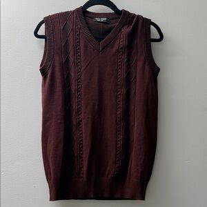 Paul Jones Brown V-Neck Sweater Vest